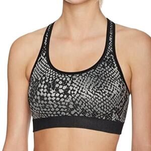 Spiritual Gangster Women Snakeskin Print Black Gray Racerback Sports Bra XS/S